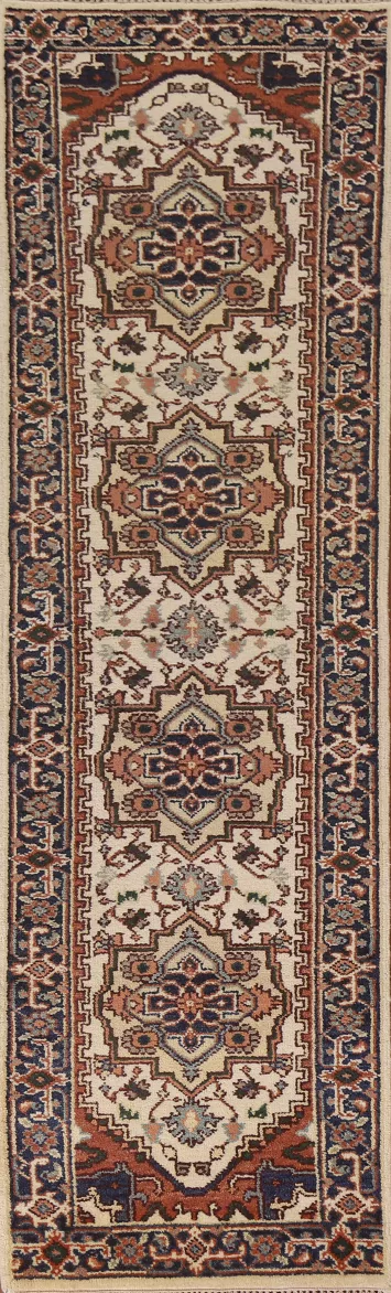 Geometric Heriz Serapi Oriental Runner Rug 2x10