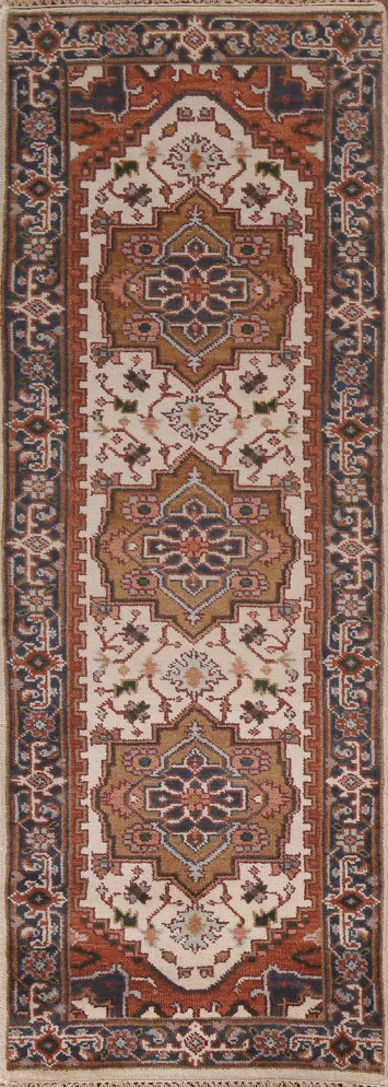 Wool Heriz Serapi Runner Rug 3x8