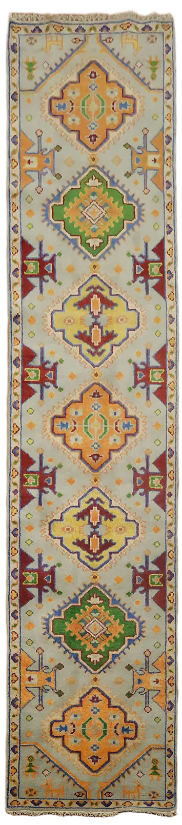 Geometric Heriz Serapi Runner Rug 3x12