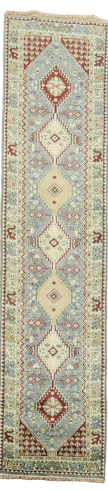 Geometric Heriz Serapi Oriental Runner Rug 3x12