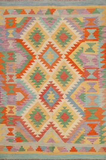 Colorful Kilim Oriental Area Rug 5x7