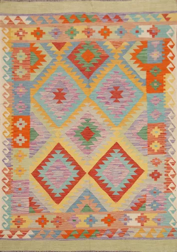 Colorful Kilim Oriental Area Rug 5x7