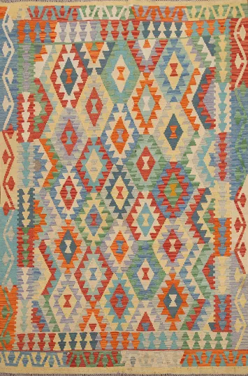 Colorful Kilim Oriental Area Rug 5x7
