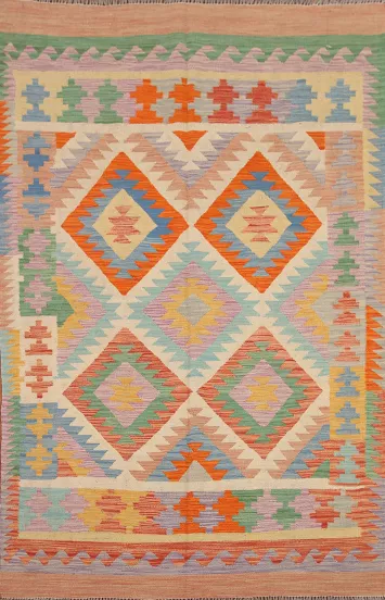 Colorful Kilim Oriental Area Rug 5x7