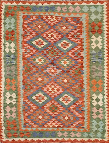 Colorful Kilim Oriental Area Rug 5x6