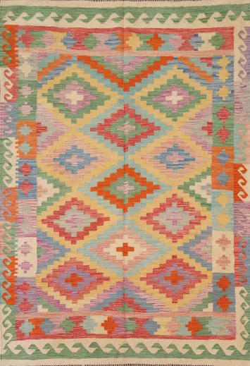 Geometric Kilim Oriental Area Rug 5x7