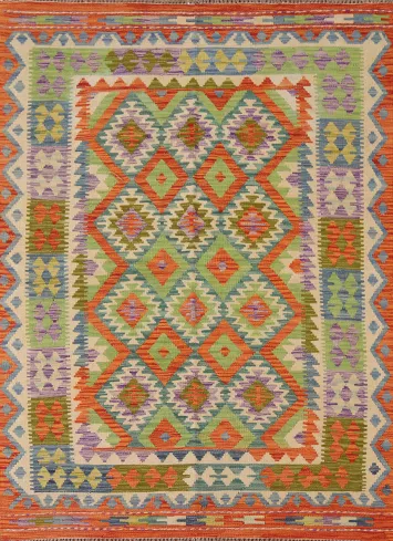 Colorful Kilim Oriental Area Rug 5x6