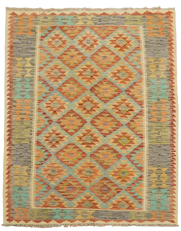 Colorful Kilim Oriental Area Rug 5x6