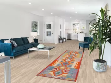 Reversible Wool Kilim Runner Rug 3x10