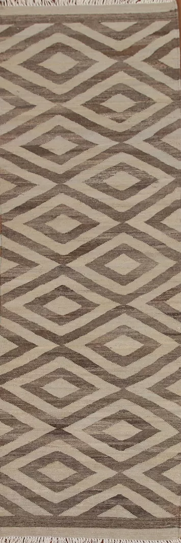 Geometric Kilim Oriental Runner Rug 3x10