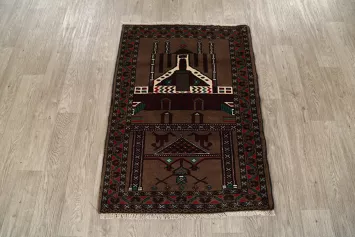 3x4 Balouch Turkoman Persian Area Rug