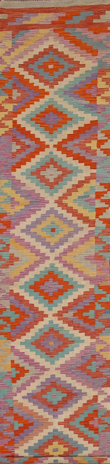 Colorful Kilim Oriental Runner Rug 3x17