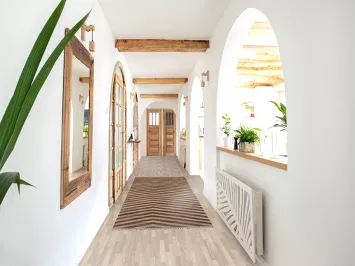 Chevron Style Kilim Wool Runner Rug 3x10