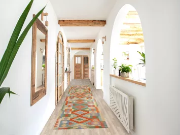 Colorful Kilim Oriental Runner Rug 3x16