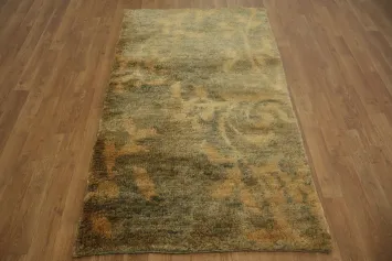 Hand-Knotted Abstract Area Rug 3x5