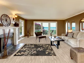 Nature Print Abstract Area Rug 6x8