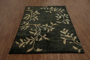 Botanical Nature Print Area Rug 7x10 for Modern Homes
