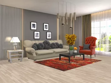 Colorful Abstract Oriental Area Rug 5x7