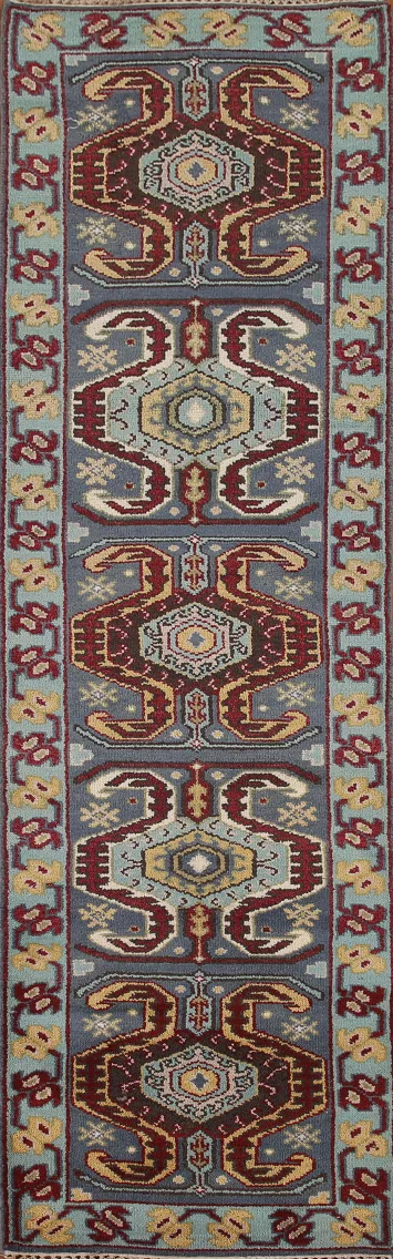 Blue Heriz Serapi Oriental Runner Rug 3x10