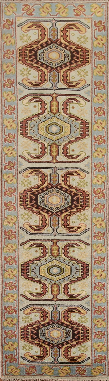 Geometric Heriz Serapi Oriental Runner Rug 3x10
