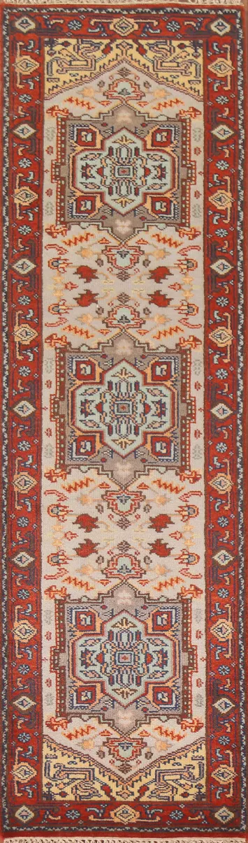 Geometric Heriz Serapi Oriental Runner Rug 2x10