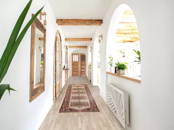 Ivory Heriz Serapi Geometric Runner Rug 2x12