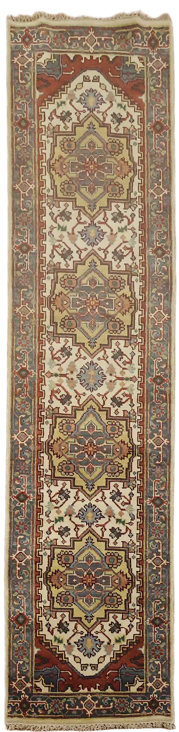 Luxurious ornate border runner for elegant entrance halls 3x10