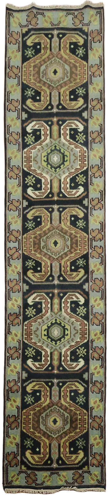 Elegant Geometric Runner Rug for a Stylish Hallway Accent 3'x10'