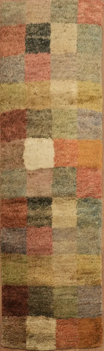 Multicolor Contemporary Runner Rug 2x8