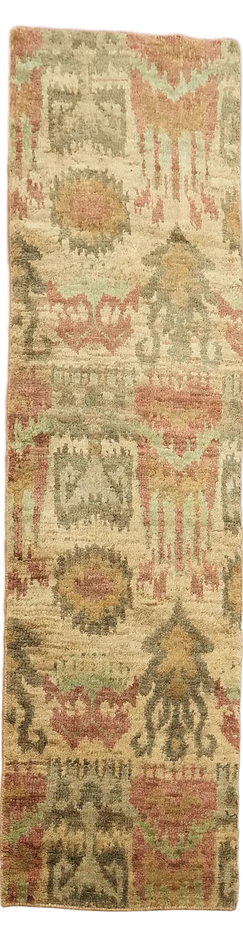 Versatile Runner Rug with Rich Textured Patterns and Hues 3'x10'