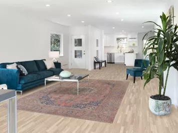 Distressed Pink Mashad Persian Area Rug 6x10