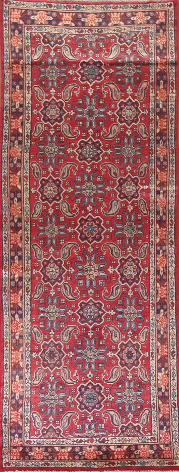 Wool Paisley Tabriz Persian Runner Rug 3x10