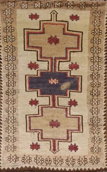 Geometric Gabbeh Persian Area Rug 4x7