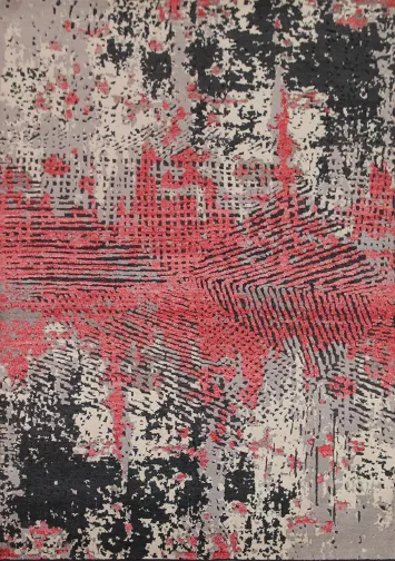 Handmade Wool Abstract Area Rug 8x10