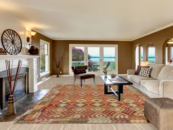 Multicolor Kilim Wool Area Rug 10x13