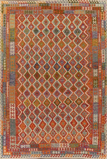 Kilim Reversible Wool Area Rug 10x13