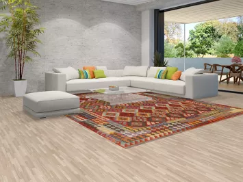 Wool Kilim Geometric Area Rug 10x13