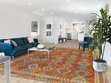 Kilim Reversible Wool Area Rug 10x13