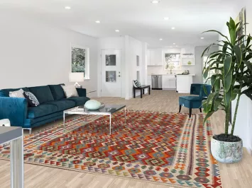 Multicolor Kilim Wool Area Rug 8x11