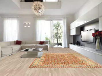 Geometric Wool Kilim Area Rug 10x13