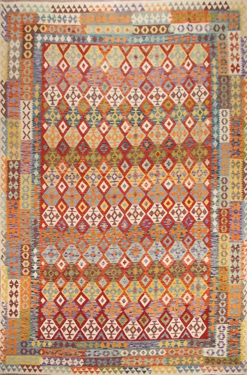 Geometric Kilim Oriental Area Rug 10x13