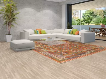 Reversible Wool Kilim Geometric Area Rug 10x13