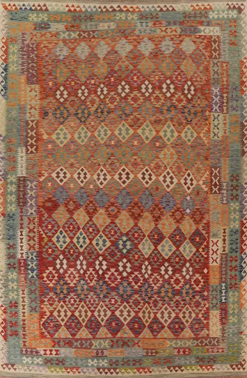 Kilim Reversible Wool Area Rug 10x13