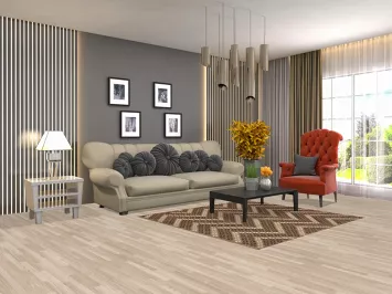 Chevron Style Kilim Square Wool Area Rug 5x5