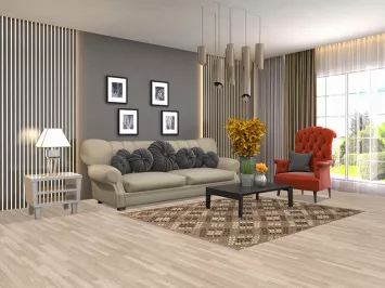 Geometric Wool Kilim Brown Area Rug 5x7