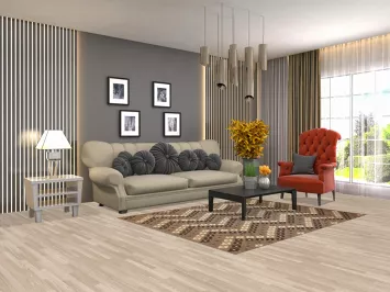 Brown Wool Kilim Oriental Area Rug 5x6