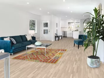 Geometric Kilim Reversible Wool Area Rug 5x7