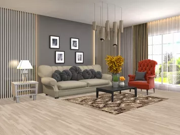 Brown Wool Kilim Geometric Area Rug 5x6