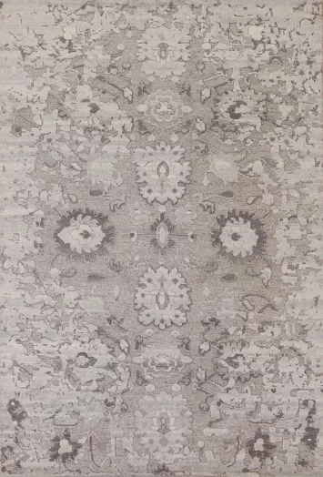 Gray Abstract Oriental Area Rug 6x8