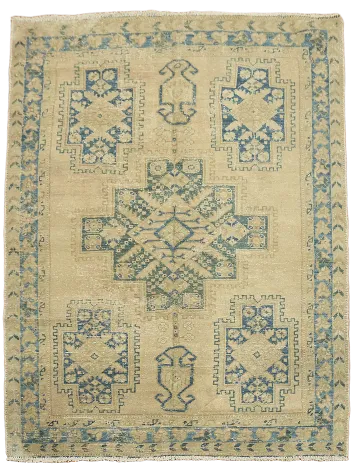 Geometric Mahal Persian Area Rug 5x6